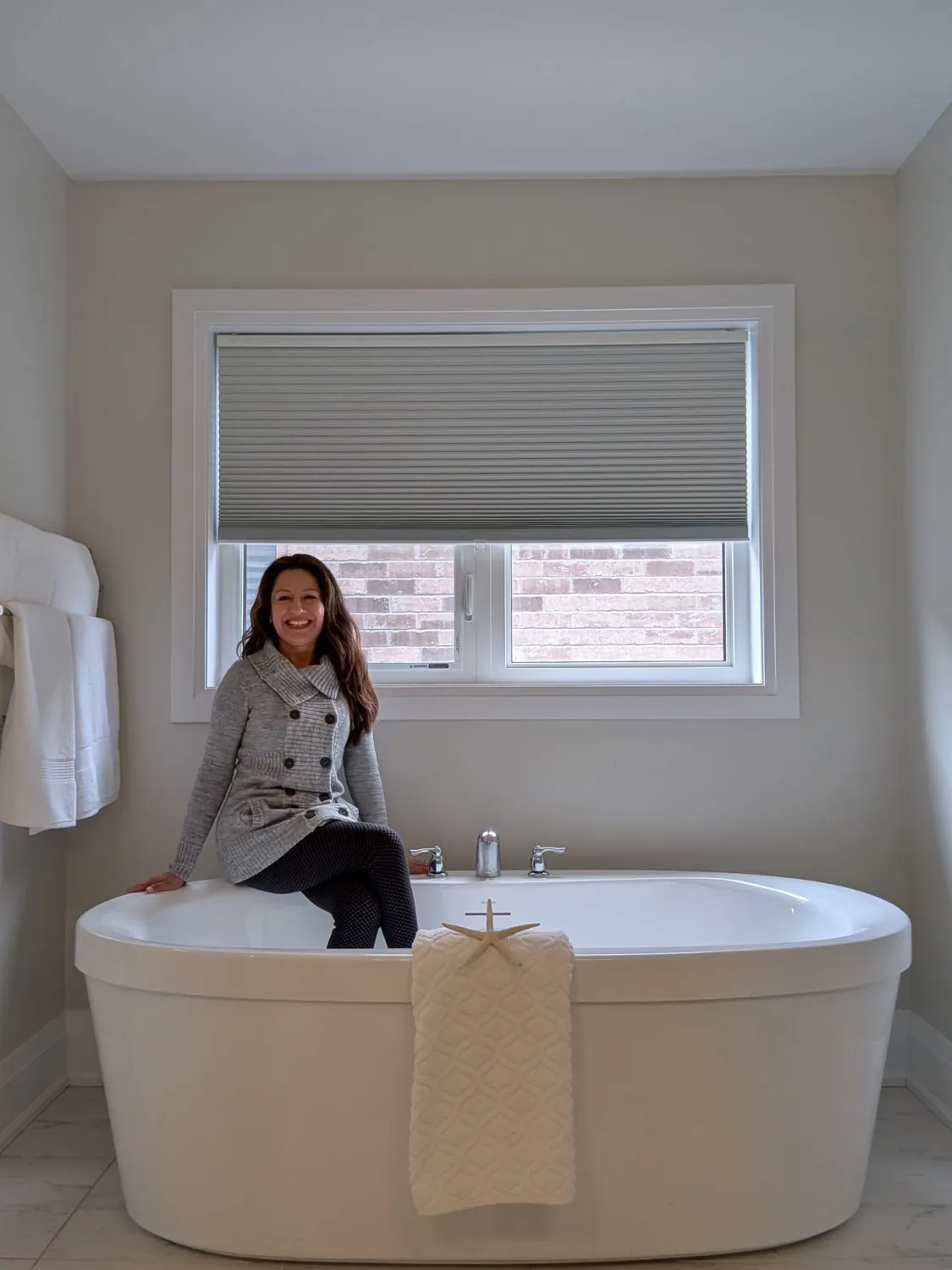 Lindsay Benavides inside a bright, staged Simcoe County home
